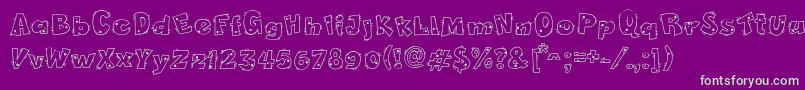 PetShop Font – Green Fonts on Purple Background