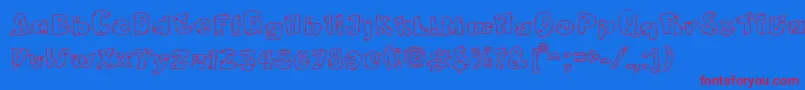 フォントPetShop – 赤い文字の青い背景