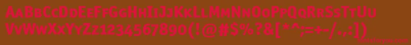 OfficinasanmdscitcttРџРѕР»СѓР¶РёСЂРЅС‹Р№ Font – Red Fonts on Brown Background