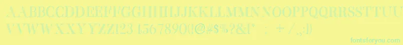 BbPetieBoyMedium Font – Green Fonts on Yellow Background