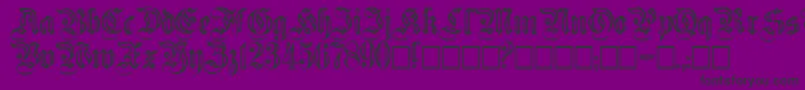 フォントFlutedgermanica – 紫の背景に黒い文字