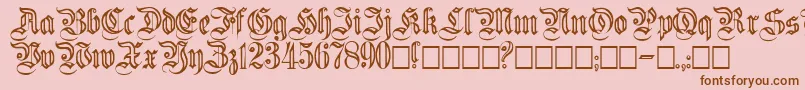 Flutedgermanica Font – Brown Fonts on Pink Background