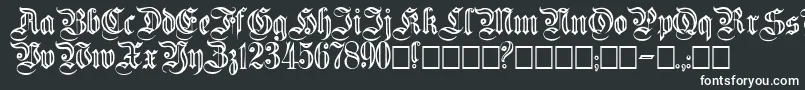 Шрифт Flutedgermanica – белые шрифты