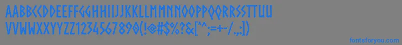 フォントNorsebold – 灰色の背景に青い文字