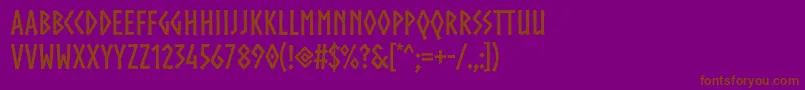 Norsebold Font – Brown Fonts on Purple Background