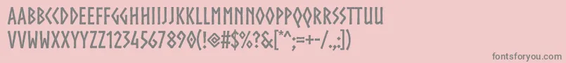 フォントNorsebold – ピンクの背景に灰色の文字