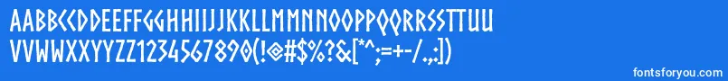 フォントNorsebold – 青い背景に白い文字