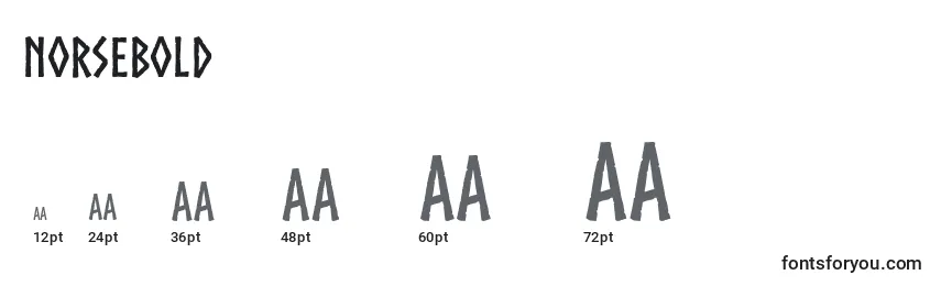 Norsebold Font Sizes