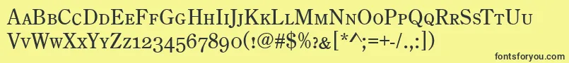 CenturyOldStyleCapsRegular Font – Black Fonts on Yellow Background
