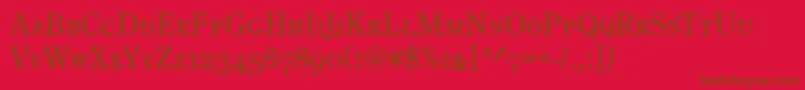 CenturyOldStyleCapsRegular Font – Brown Fonts on Red Background