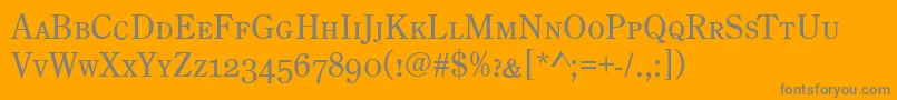 CenturyOldStyleCapsRegular Font – Gray Fonts on Orange Background