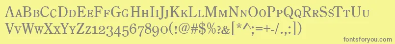 CenturyOldStyleCapsRegular Font – Gray Fonts on Yellow Background