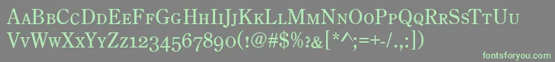 CenturyOldStyleCapsRegular Font – Green Fonts on Gray Background