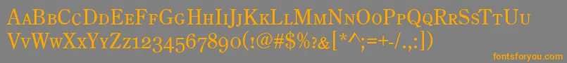 CenturyOldStyleCapsRegular Font – Orange Fonts on Gray Background