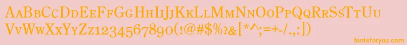 CenturyOldStyleCapsRegular Font – Orange Fonts on Pink Background