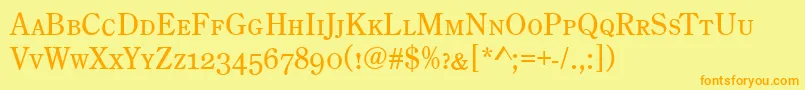 CenturyOldStyleCapsRegular Font – Orange Fonts on Yellow Background