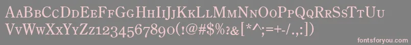 CenturyOldStyleCapsRegular Font – Pink Fonts on Gray Background