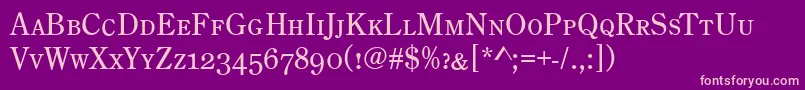 CenturyOldStyleCapsRegular Font – Pink Fonts on Purple Background