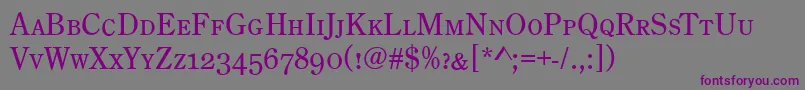CenturyOldStyleCapsRegular Font – Purple Fonts on Gray Background