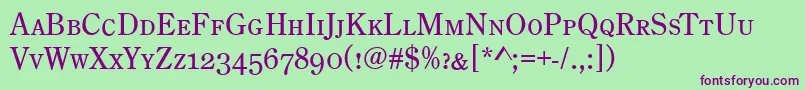 CenturyOldStyleCapsRegular Font – Purple Fonts on Green Background