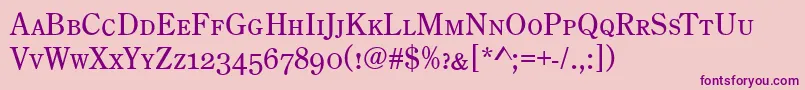 CenturyOldStyleCapsRegular Font – Purple Fonts on Pink Background