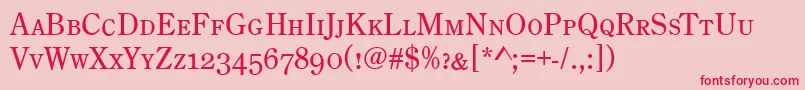 CenturyOldStyleCapsRegular Font – Red Fonts on Pink Background