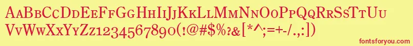 CenturyOldStyleCapsRegular Font – Red Fonts on Yellow Background