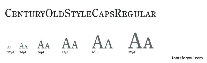 Размеры шрифта CenturyOldStyleCapsRegular