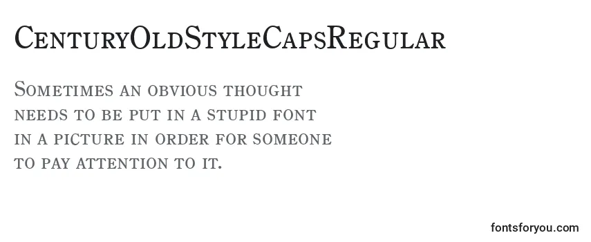 Review of the CenturyOldStyleCapsRegular Font