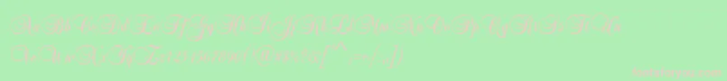 BalmoralD Font – Pink Fonts on Green Background