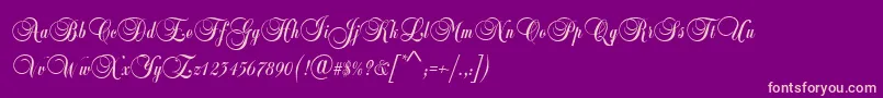 BalmoralD Font – Pink Fonts on Purple Background