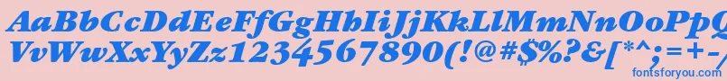 GaramondbookettBolditalic Font – Blue Fonts on Pink Background