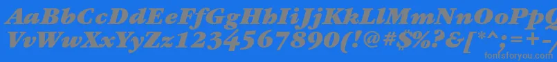 GaramondbookettBolditalic Font – Gray Fonts on Blue Background