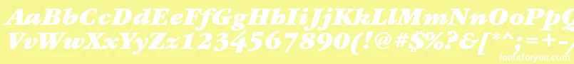 GaramondbookettBolditalic Font – White Fonts on Yellow Background