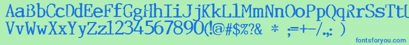 More about Incognitype Font Incognitype Font – Blue Fonts on Green Background