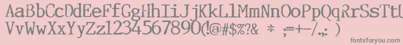 Incognitype Font – Gray Fonts on Pink Background