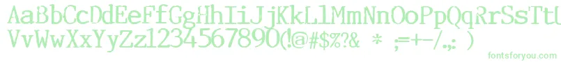 Incognitype Font – Green Fonts on White Background