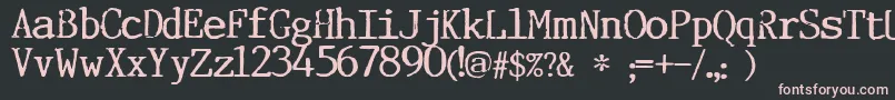 More about Incognitype Font Incognitype Font – Pink Fonts on Black Background