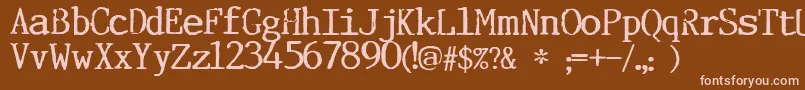 More about Incognitype Font Incognitype Font – Pink Fonts on Brown Background
