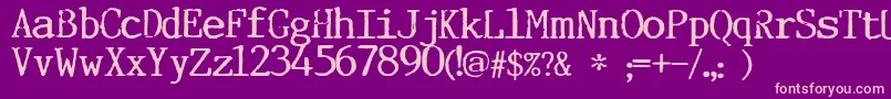 Incognitype Font – Pink Fonts on Purple Background