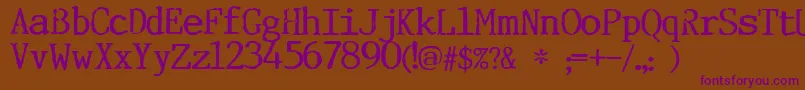 Incognitype Font – Purple Fonts on Brown Background