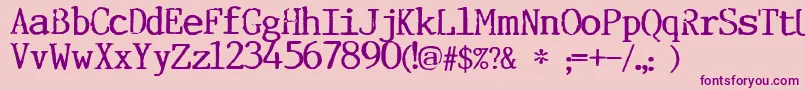Incognitype Font – Purple Fonts on Pink Background