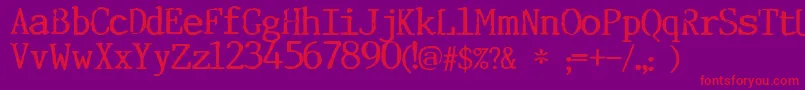 Incognitype Font – Red Fonts on Purple Background