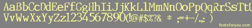 Incognitype Font – Yellow Fonts on Gray Background