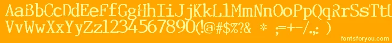 More about Incognitype Font Incognitype Font – Yellow Fonts on Orange Background