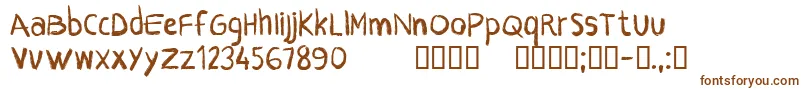 Шрифт CfcrayonsRegular – коричневые шрифты на белом фоне