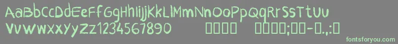 Шрифт CfcrayonsRegular – зелёные шрифты на сером фоне