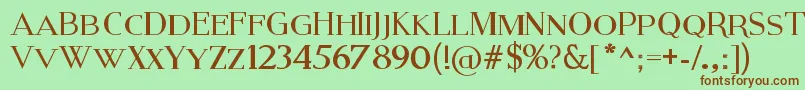 ModernSerif Font – Brown Fonts on Green Background