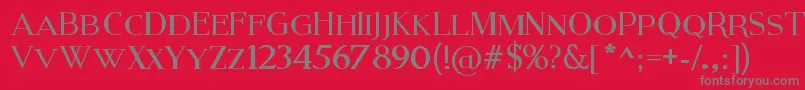 ModernSerif Font – Gray Fonts on Red Background