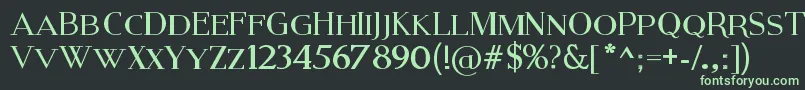 Шрифт ModernSerif – зелёные шрифты на чёрном фоне